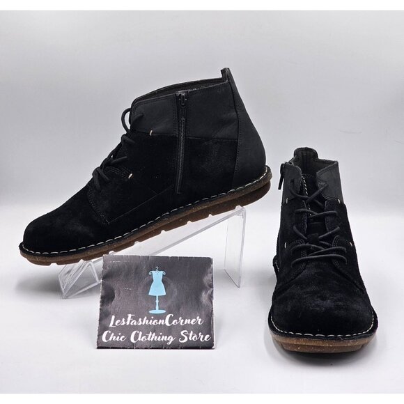 Clarks Shoes - NWT Clarks Women's Black Suede Leather Tamitha Rose Ankle Boots Size 8.5 3008